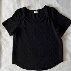 Croft & Barrow Women’s Black Short Sleeve Blouse - Size XS